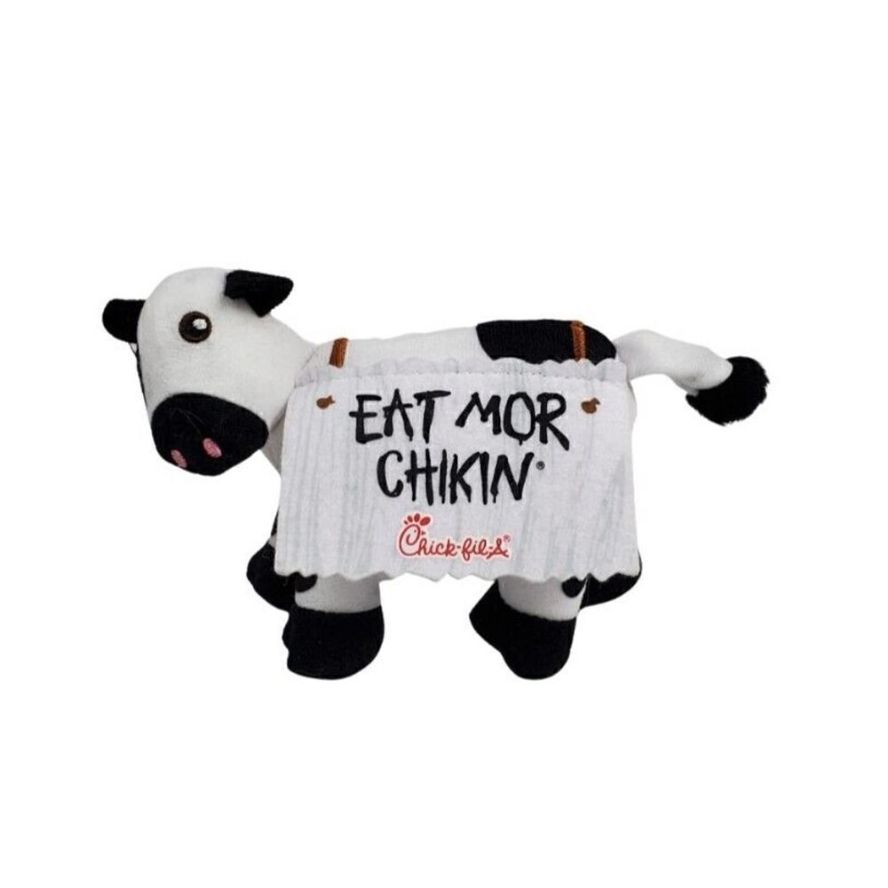 Chick-fil-A Cow Plush 6" Eat Mor Chikin Advertising Promo Small Stuffed Toy 2017